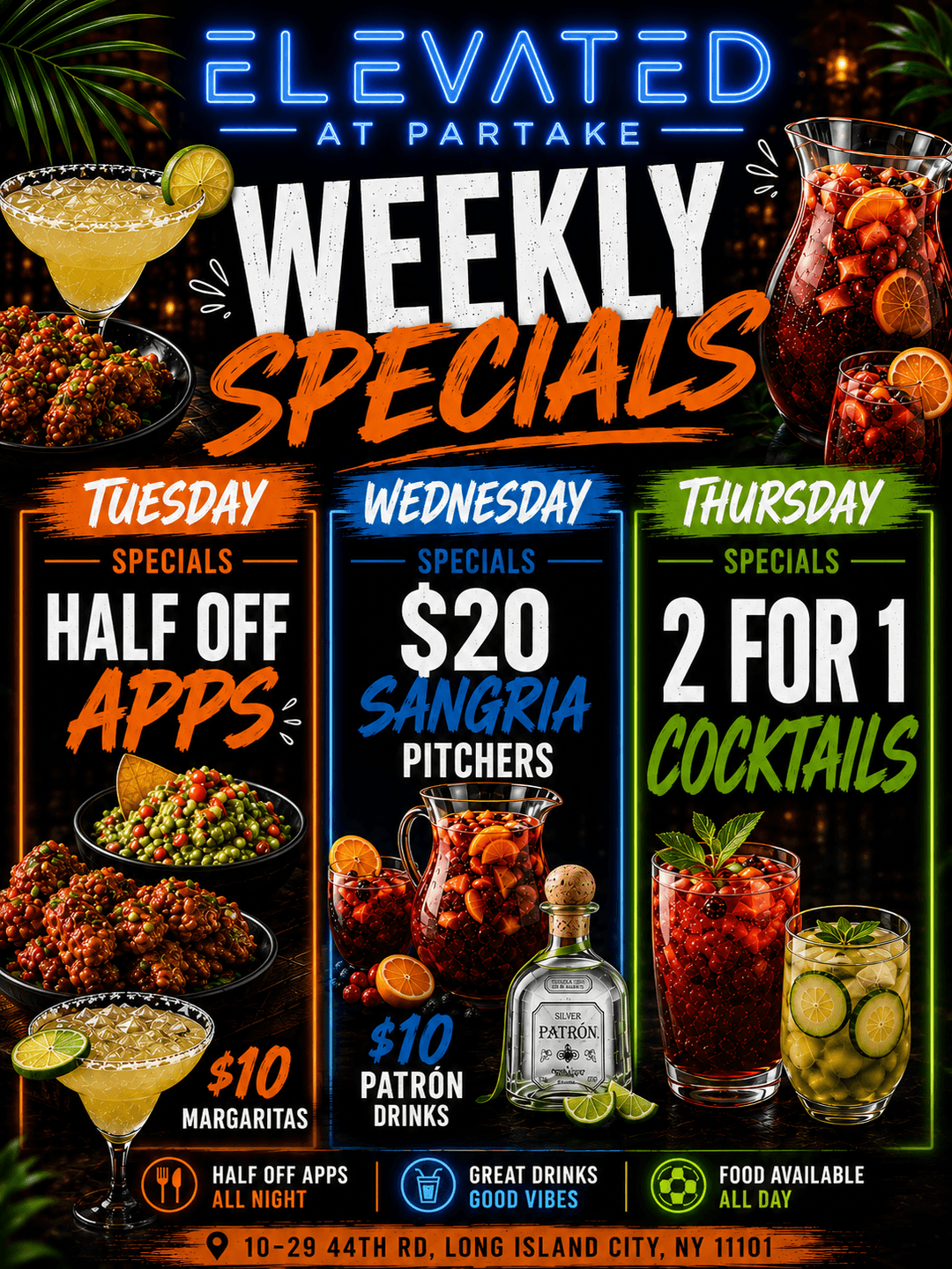 Weekly Specials @ Elevated NYC event image