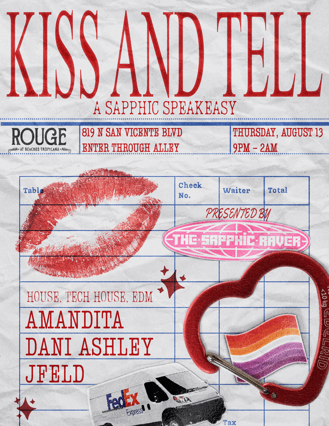 Kiss and Tell: A Sapphic Speakeasy at Rouge Room West Hollywood event image