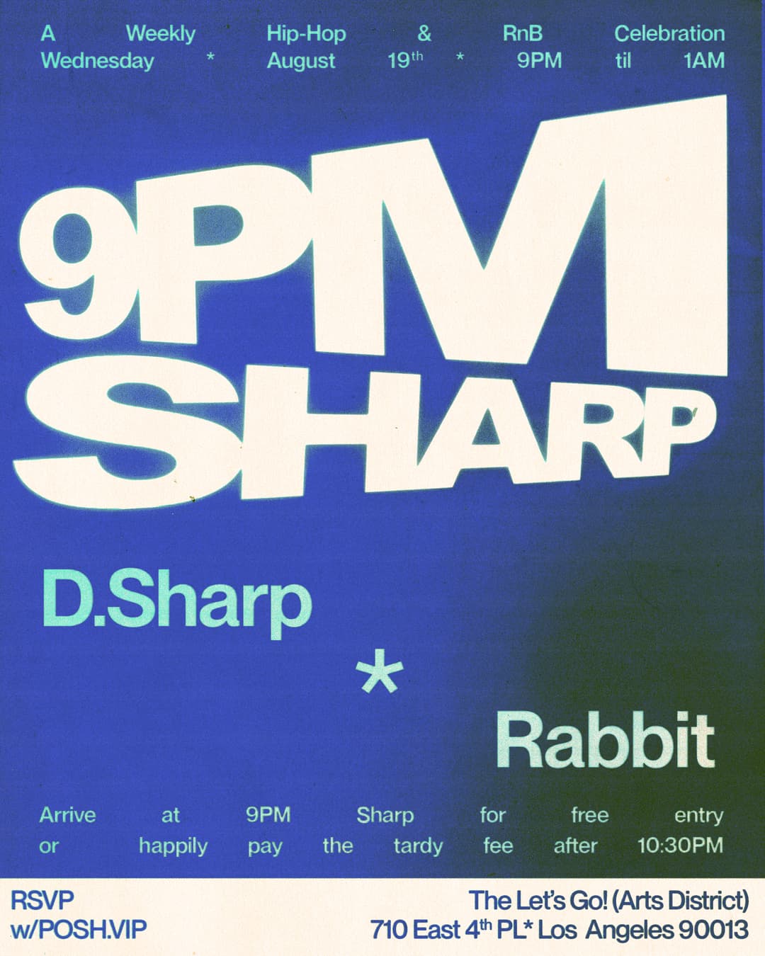 9PM SHARP hosted by D.Sharp - August 19th event image
