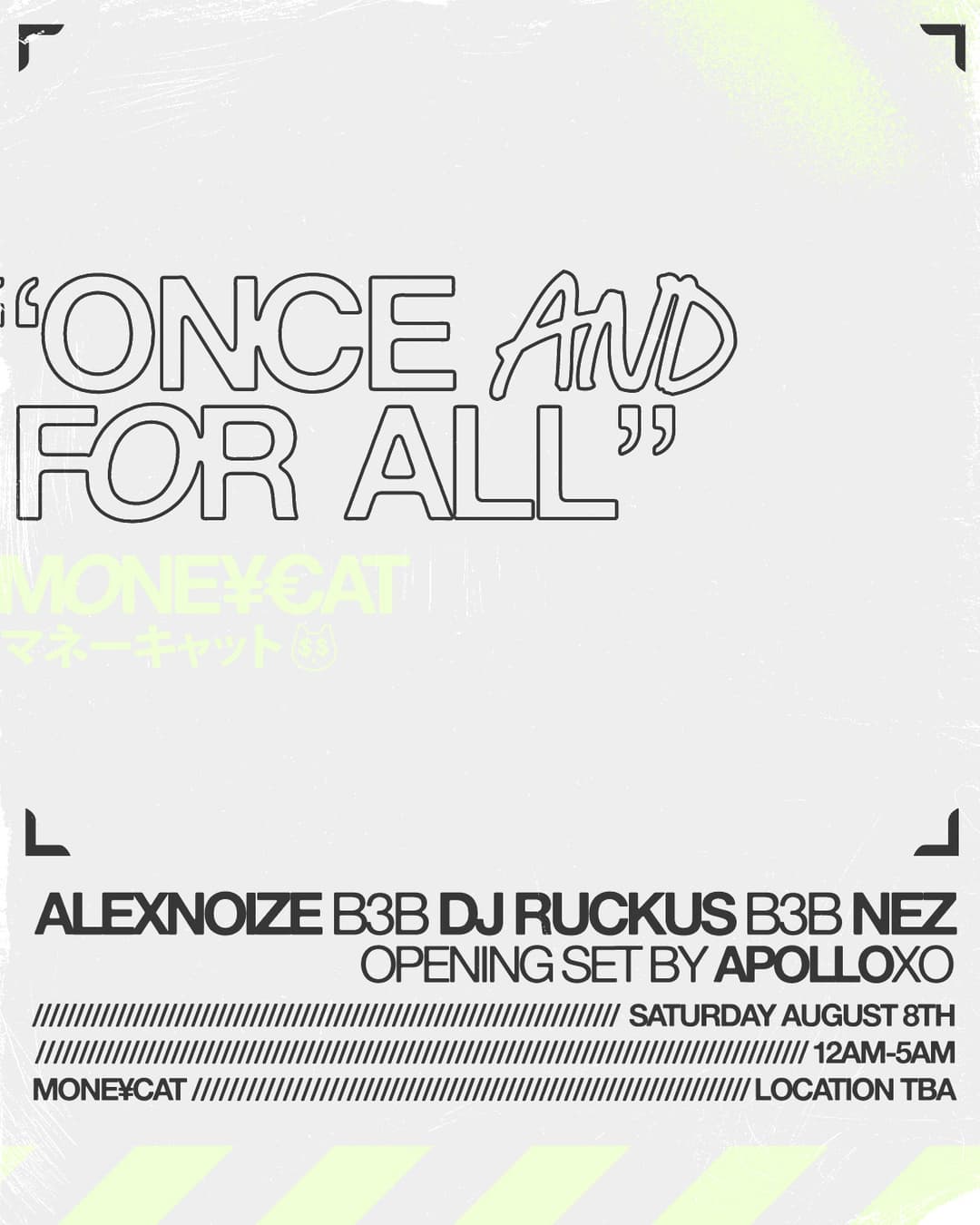 "ONCE AND FOR ALL" event image