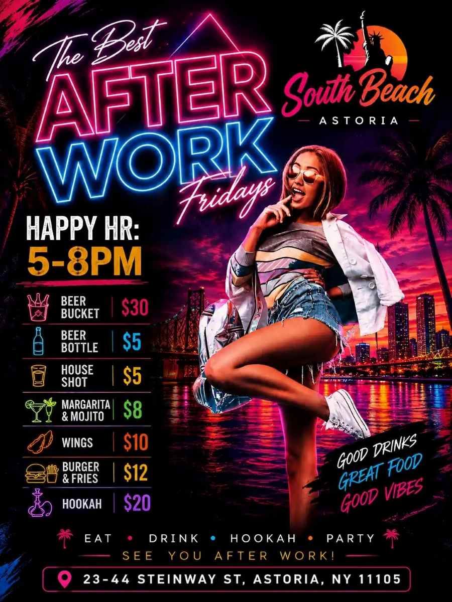 The Best After Work Fridays at South Beach Astoria – Every Friday event image