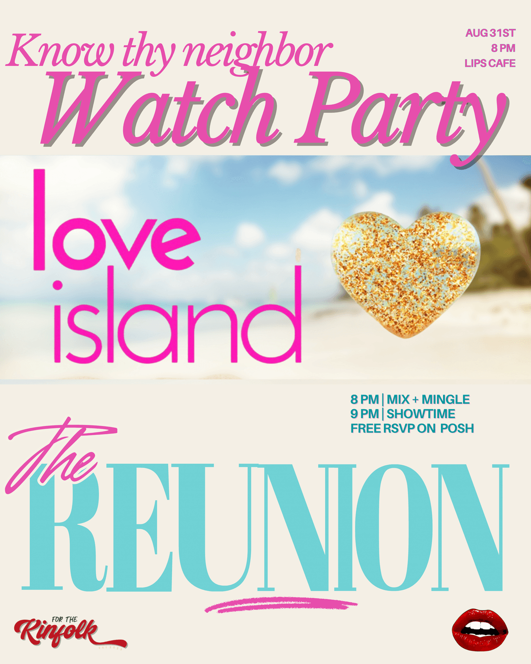Know thy Neighbor Watch Party! - Love Island Reunion event image