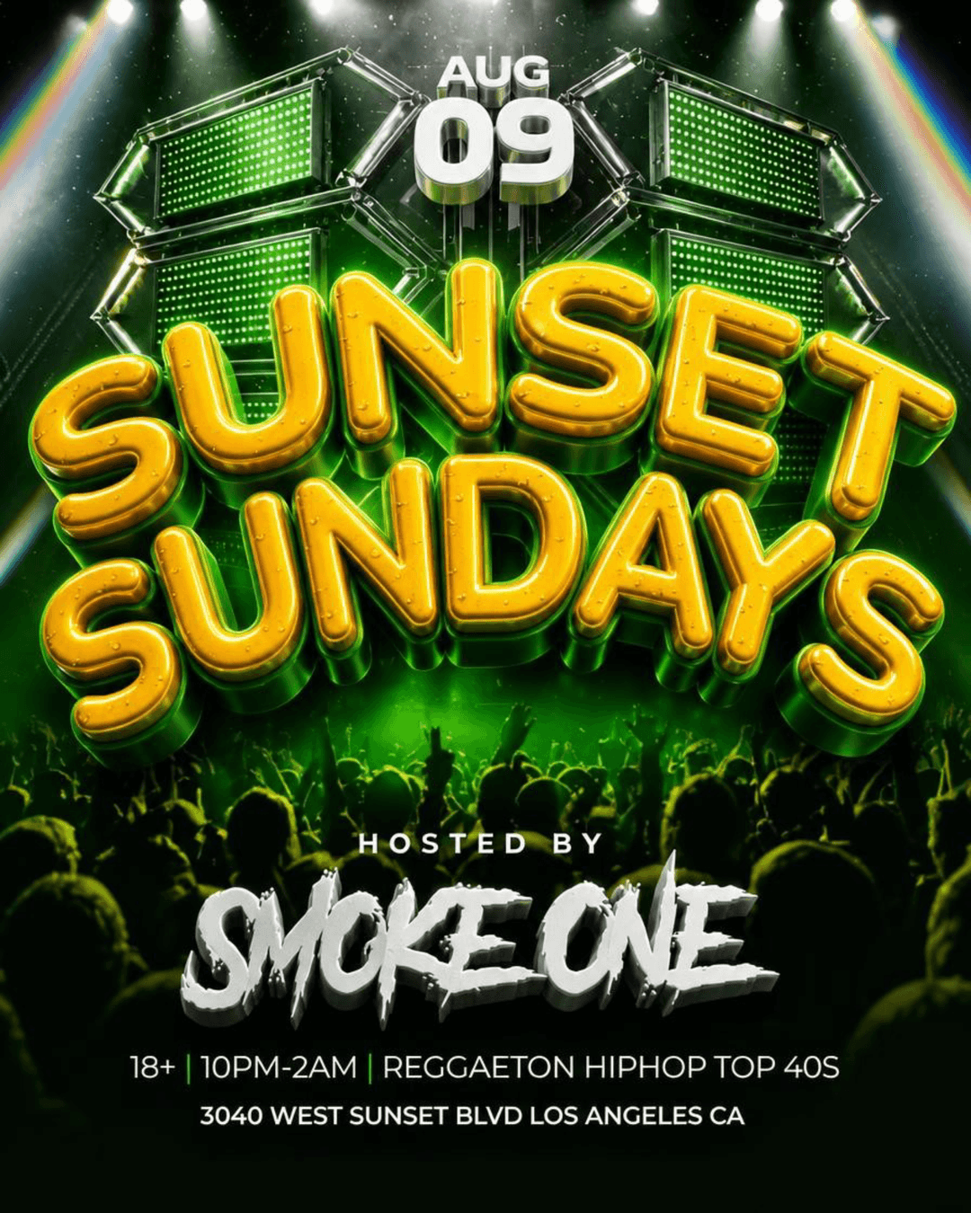 Sunset Sundays 18+ Host DJ SMOKE ONE event image