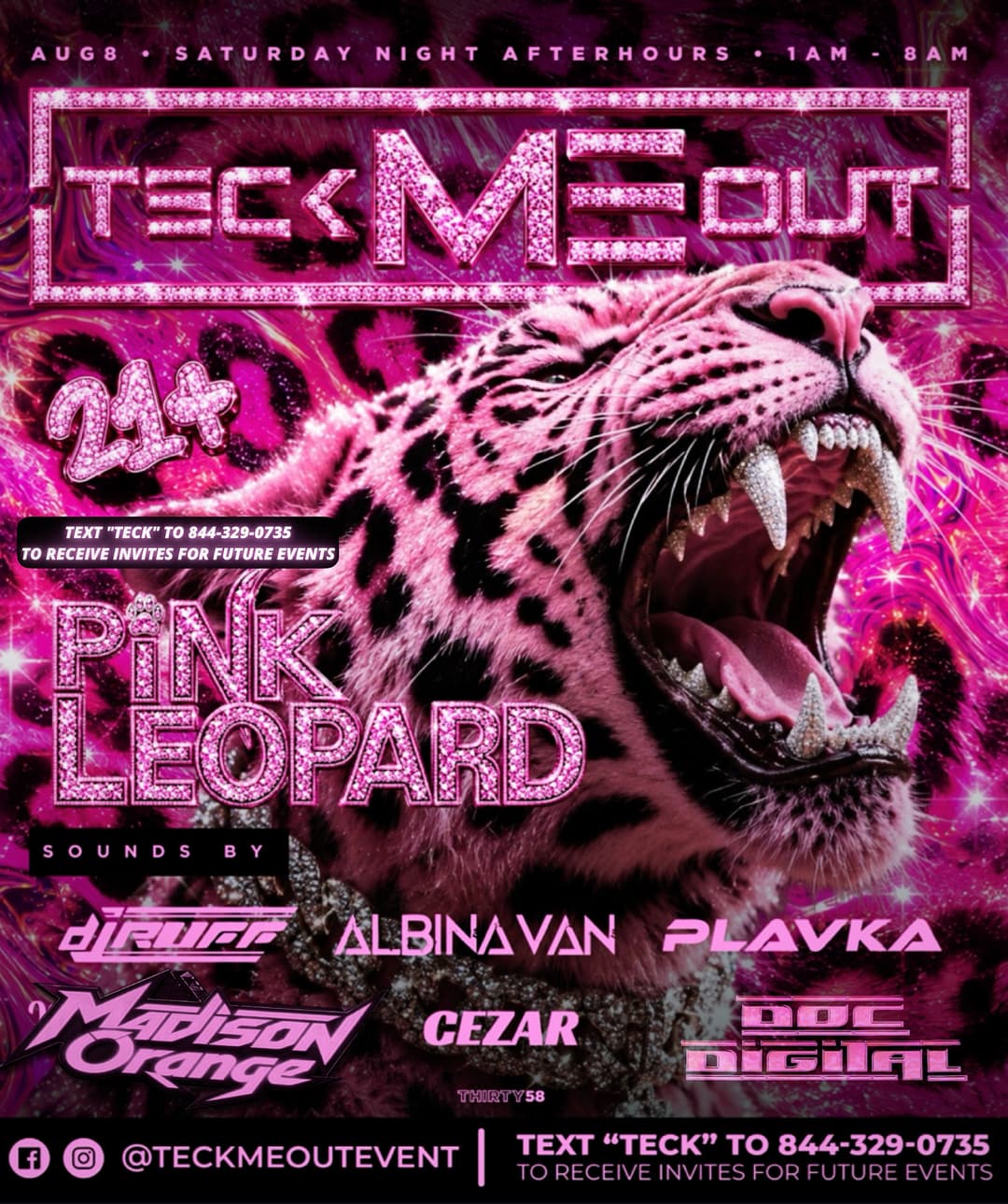 TeckMEout Events / a Pink Leopard event image