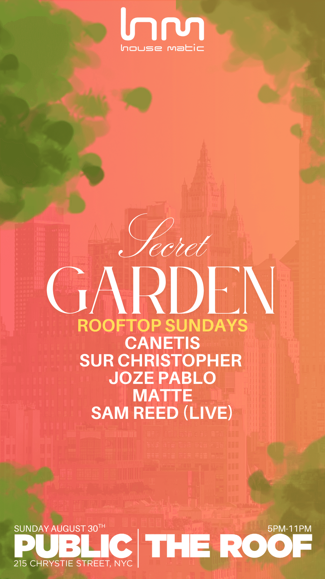 SECRET GARDEN 8/30 event image