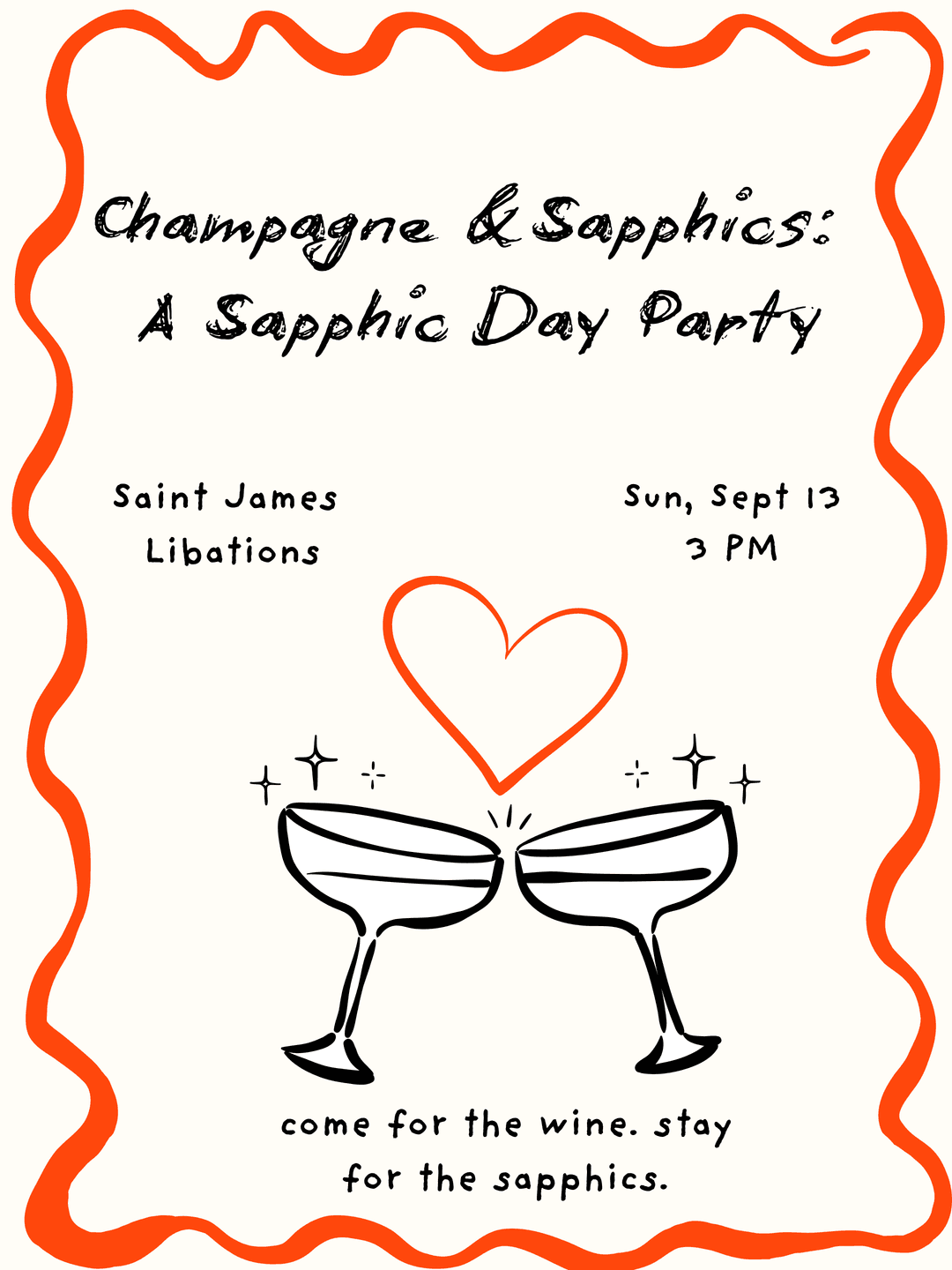Champagne & Sapphics: A Sapphic Day Party event image