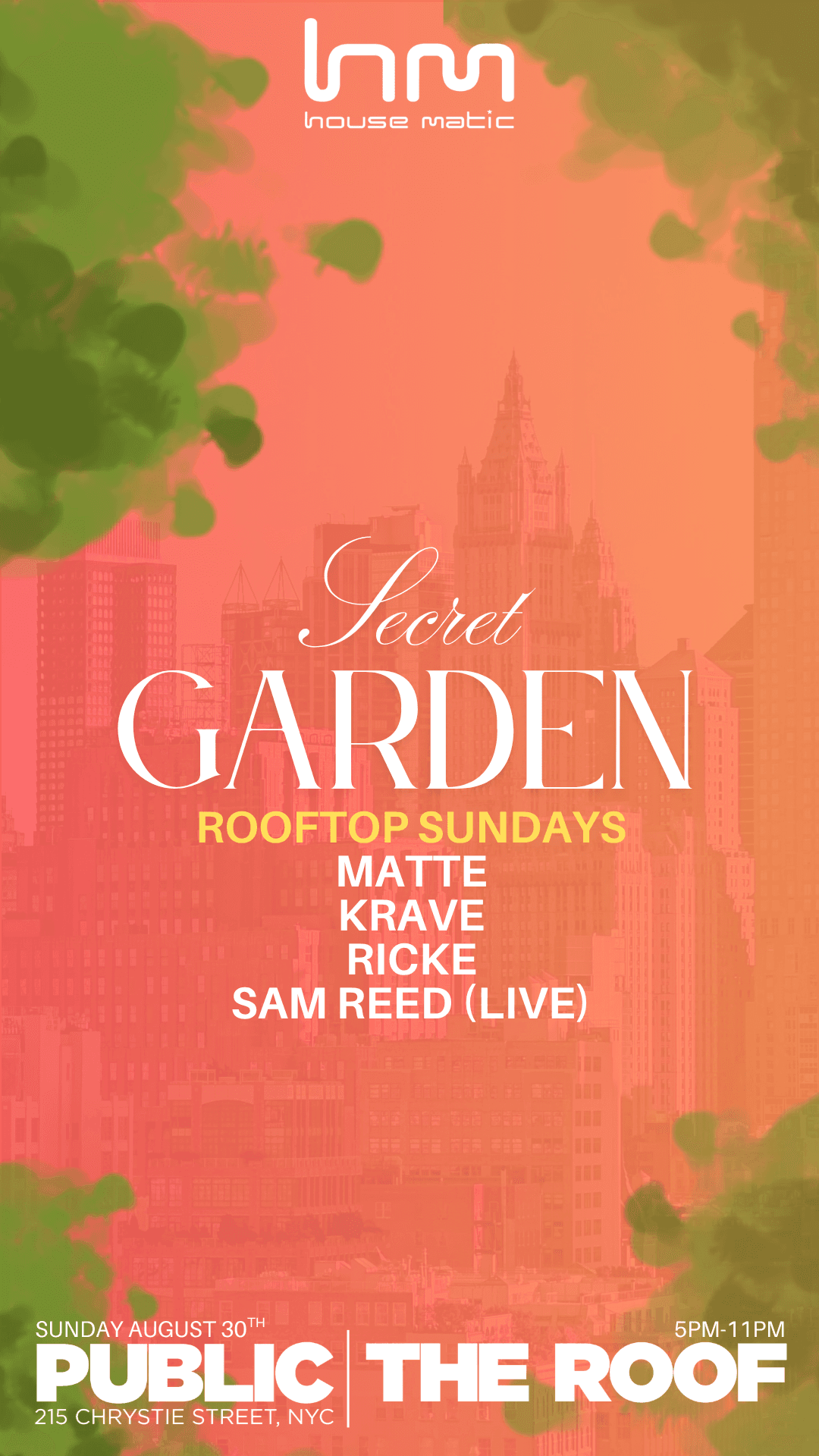 SECRET GARDEN 8/23 event image