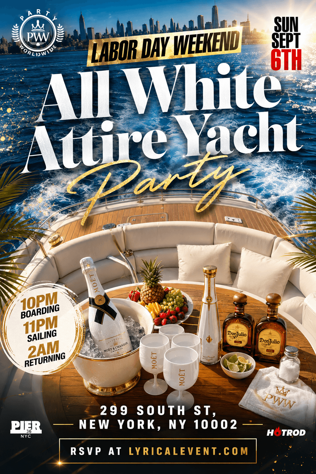All White Attire Yacht Party event image