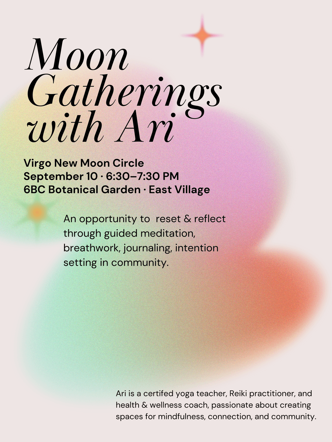 Moon Gatherings With Ari event image