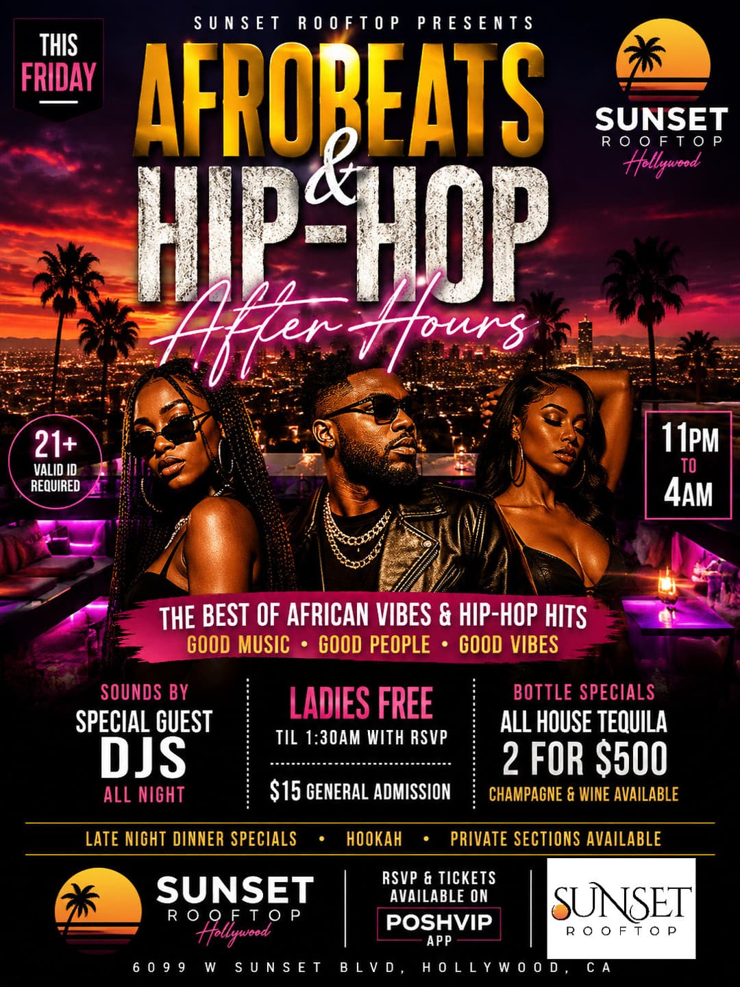 AFROBEATS & HIP-HOP — SUNSET ROOFTOP AFTER HOURS 🔥 event image