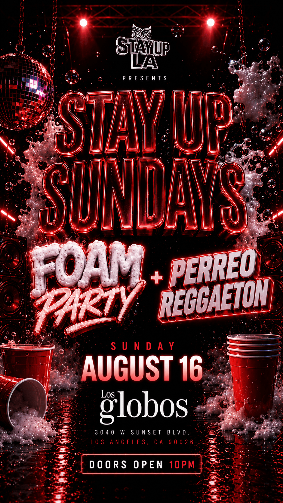 18+ STAY UP SUNDAYS @ LOS GLOBOS event image