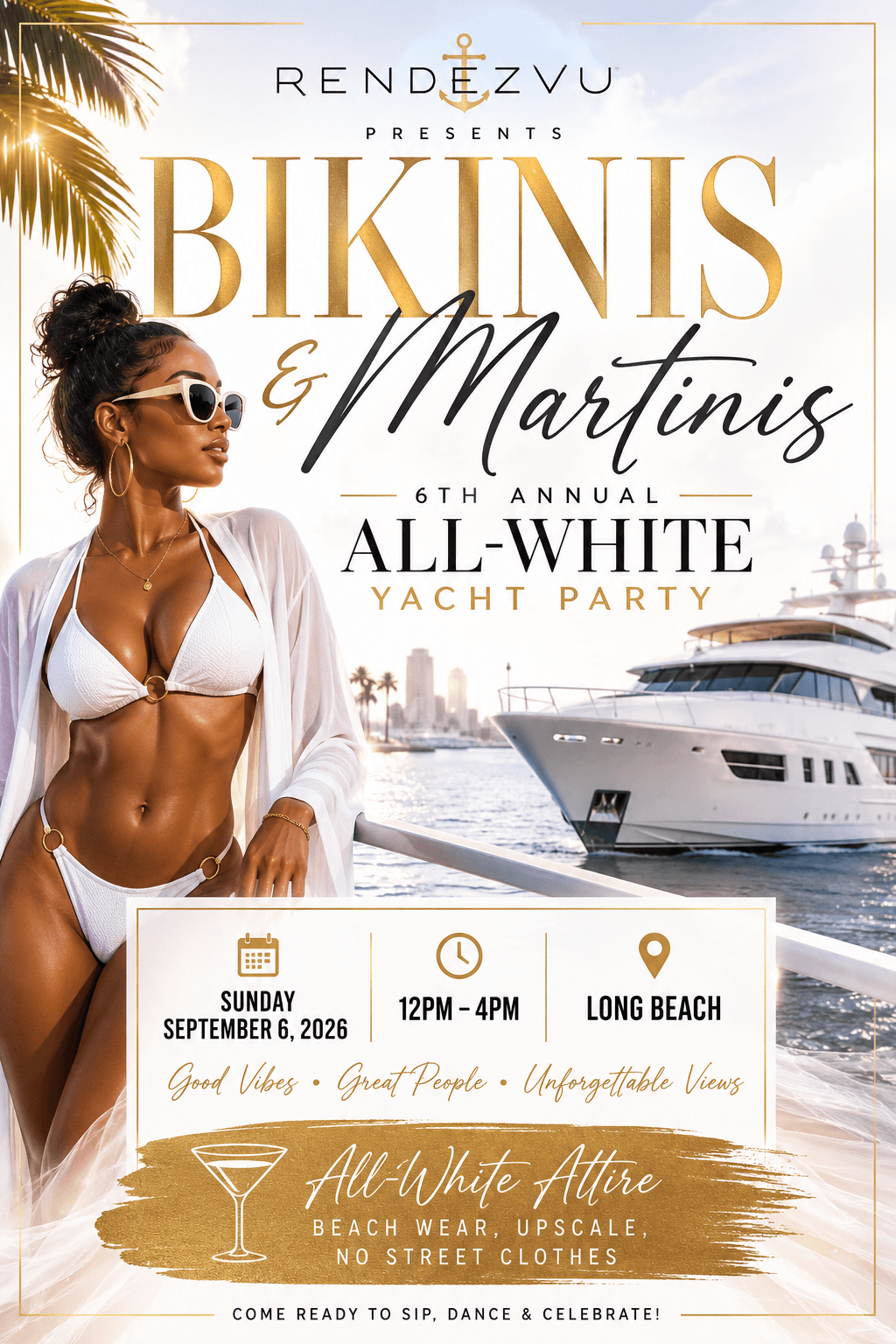 Bikinis & Martinis The 6th Annual All White Yacht Party. Labor Day Weekend event image
