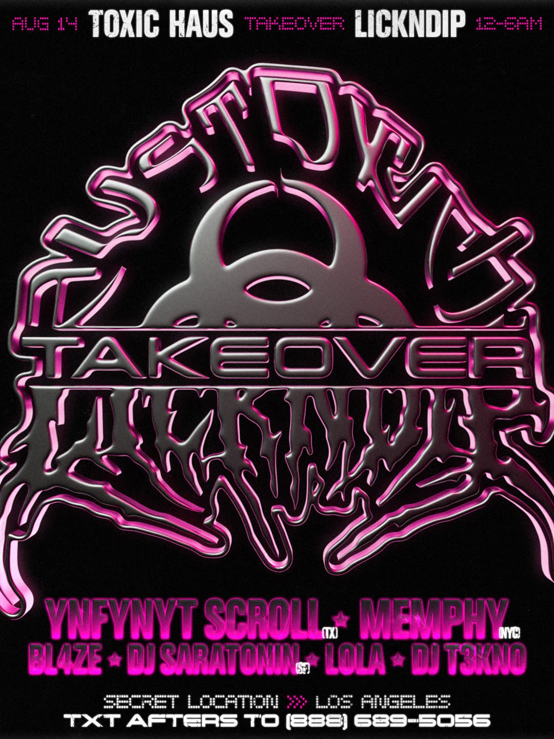 LICKNDIP: TOXIC HAUS TAKEOVER 8/14 event image