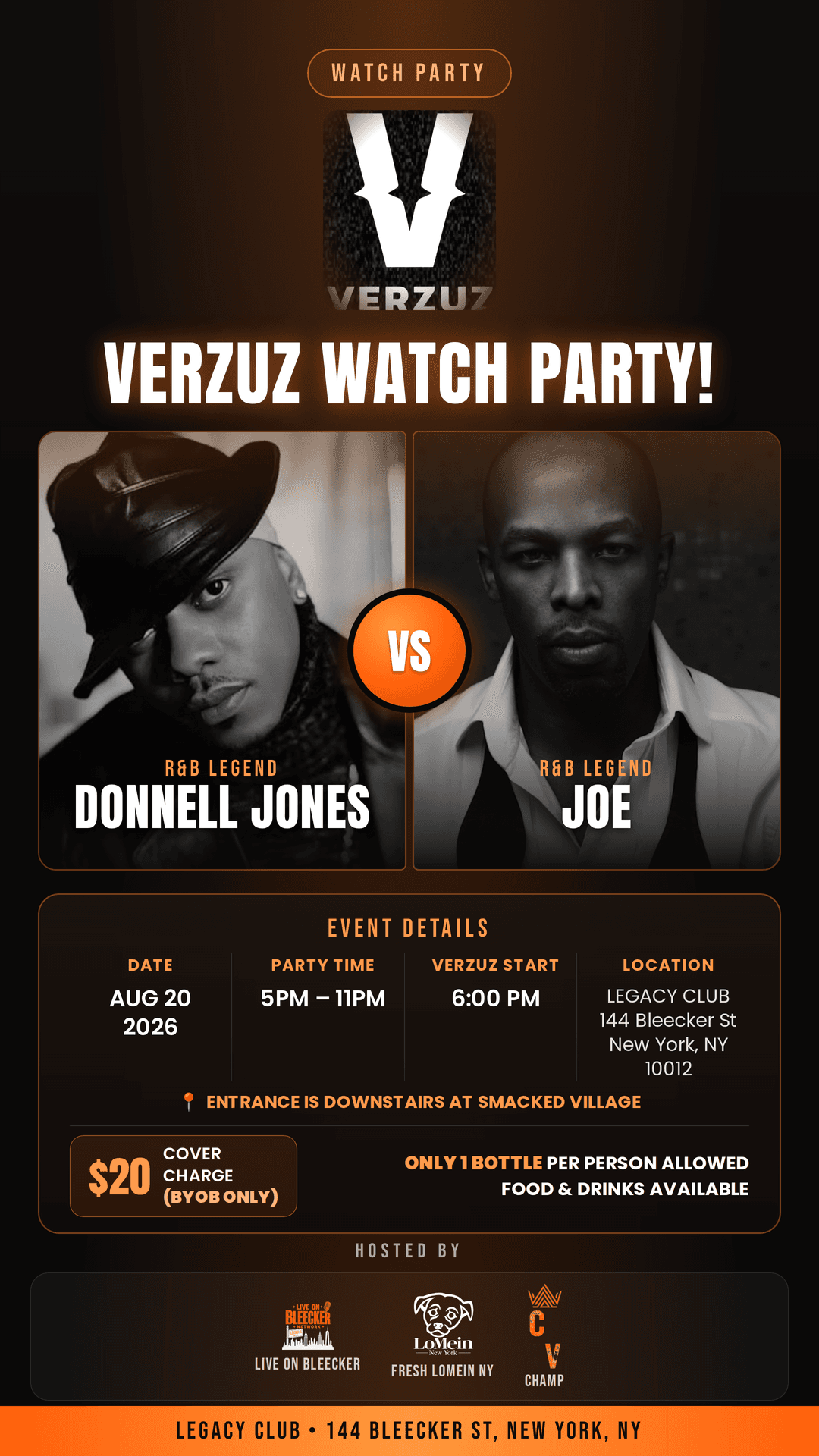 “Verzuz: Donell Jones vs Joe” Watch Party event image