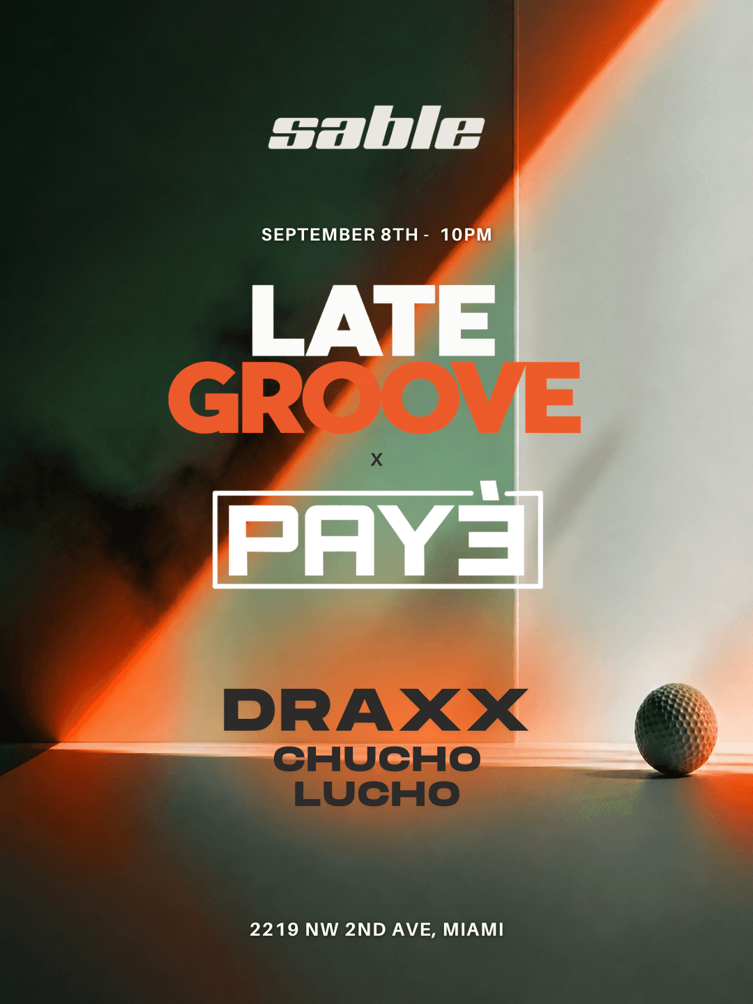 LATE GROOVE  x PAYE event image