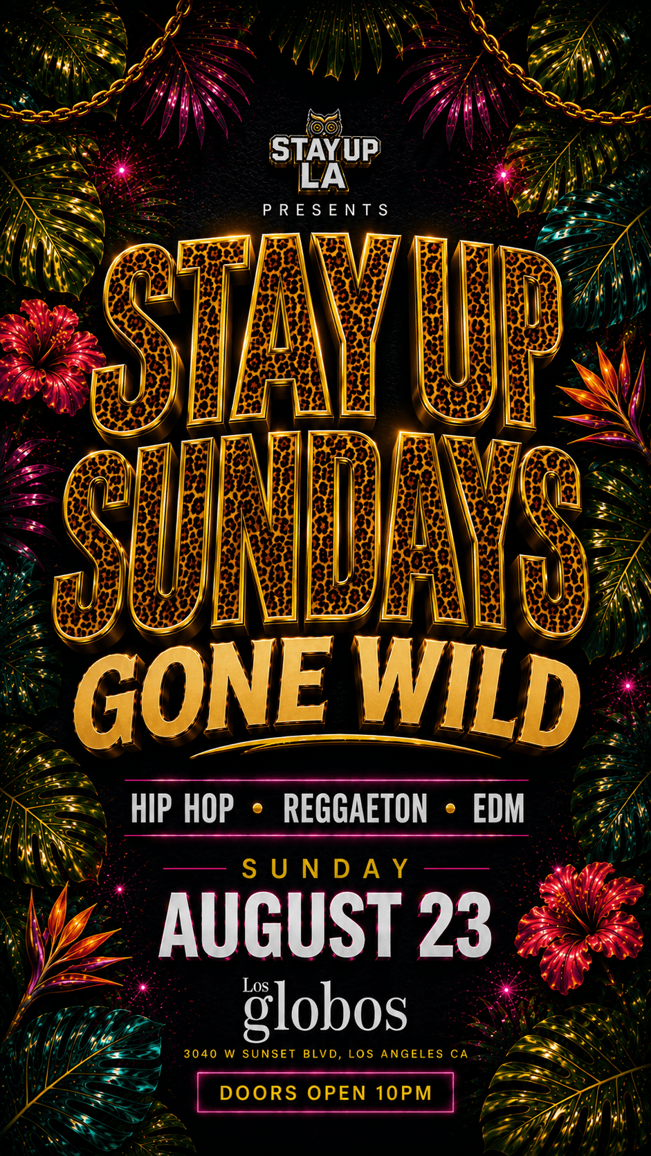 18+ STAY UP SUNDAYS @ LOS GLOBOS event image