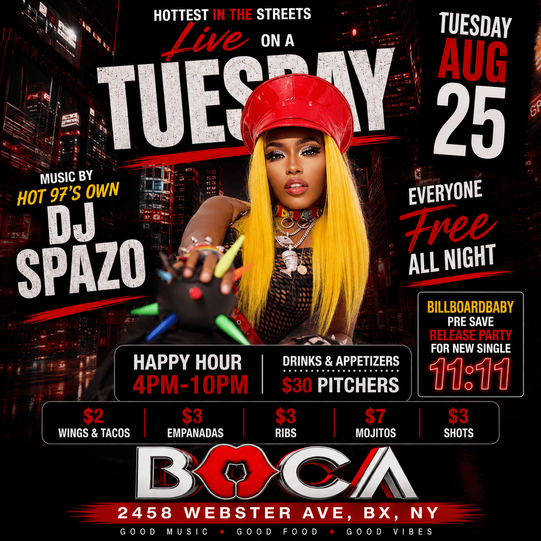 BILLBOARDBABY RELEASE PARTY FREE PERFORMANCE AT BOCA LIVE STREAM HOTEL PARTY SLEEPOVER EDITION event image