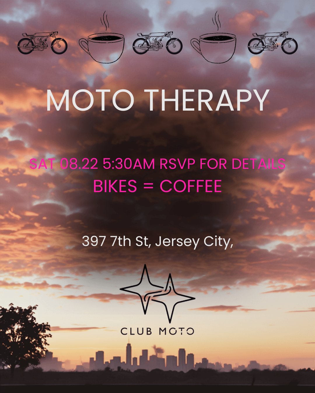 Moto Therapy — Bikes = Coffee event image