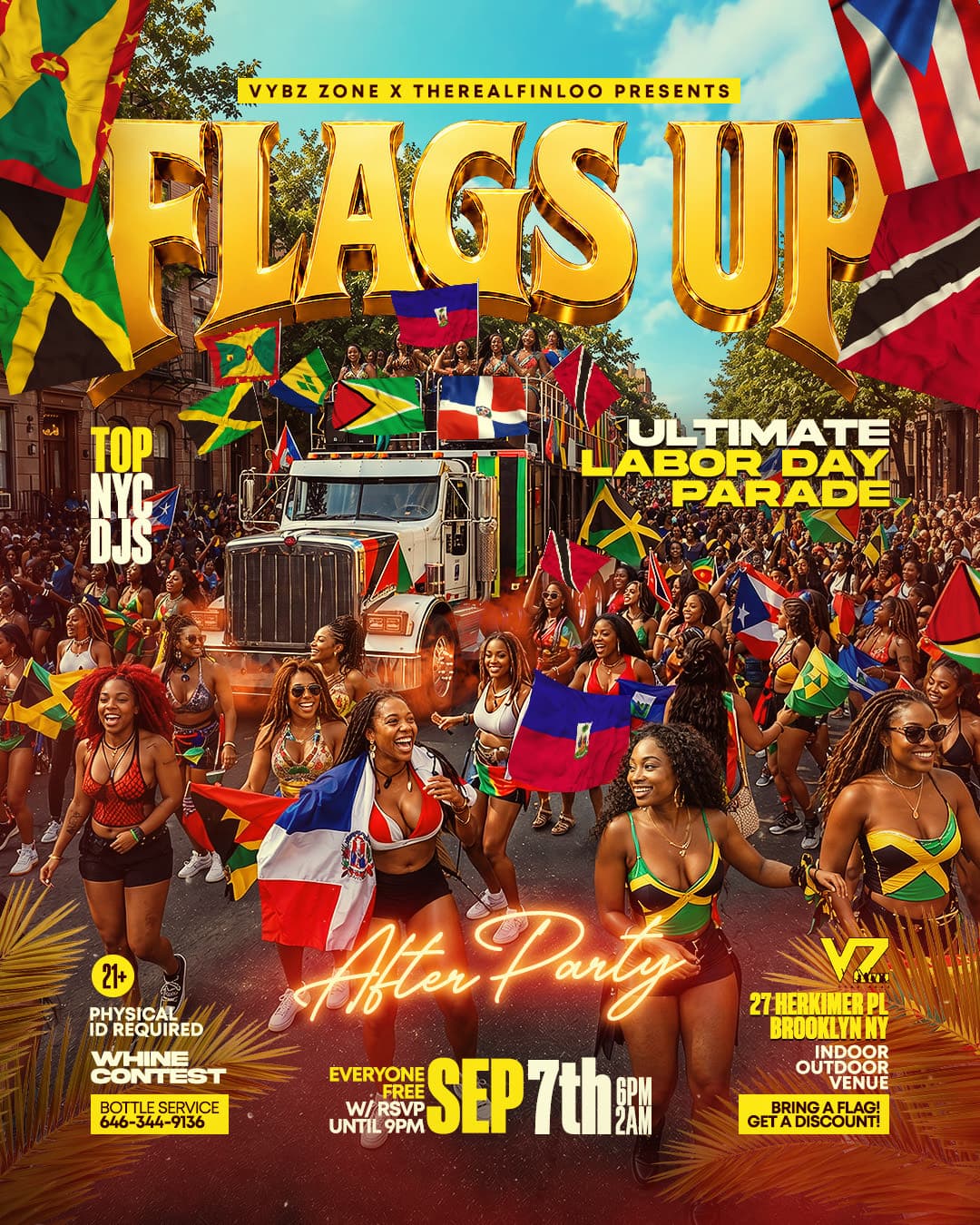 FLAGS UP : LABOR DAY PARADE AFTER PARTY 🇭🇹🇹🇹🇬🇩🇬🇾 (21+) event image
