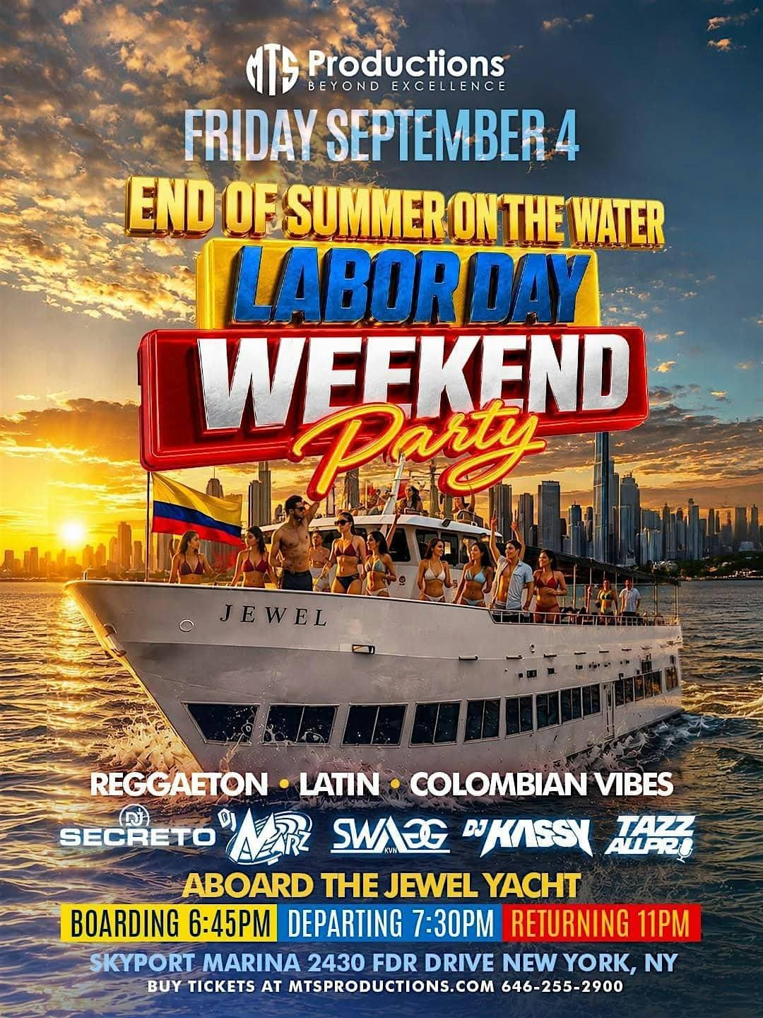 End of Summer on the Water Labor Day Weekend Party NYC | Jewel Yacht NYC event image