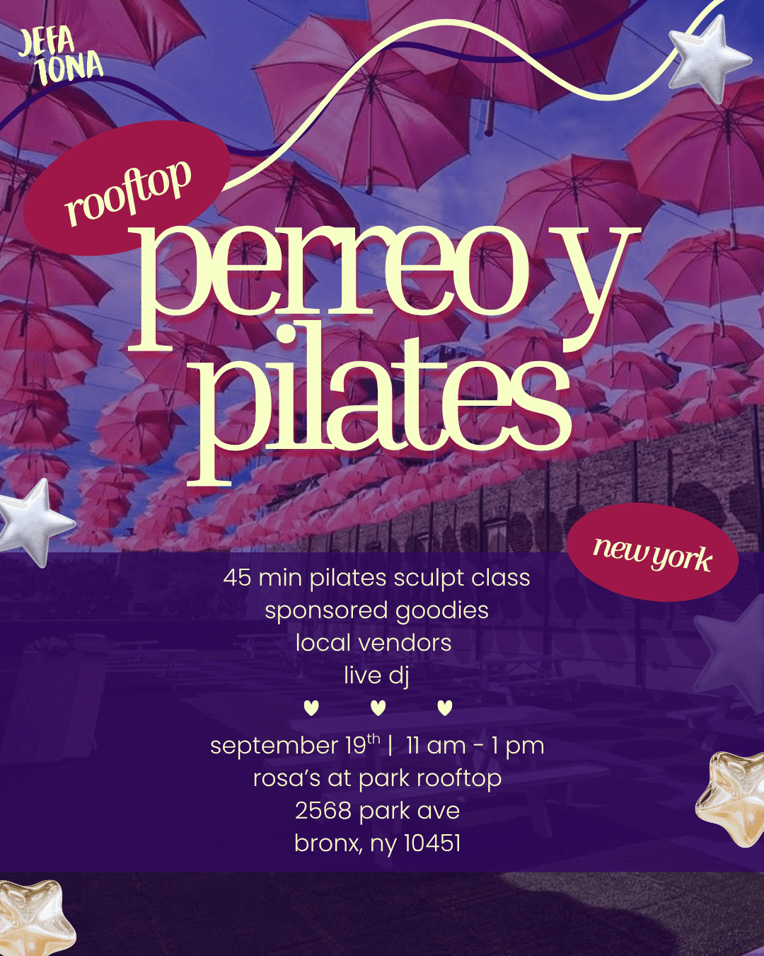 Jefatona Presents: Rooftop Perreo y Pilates event image