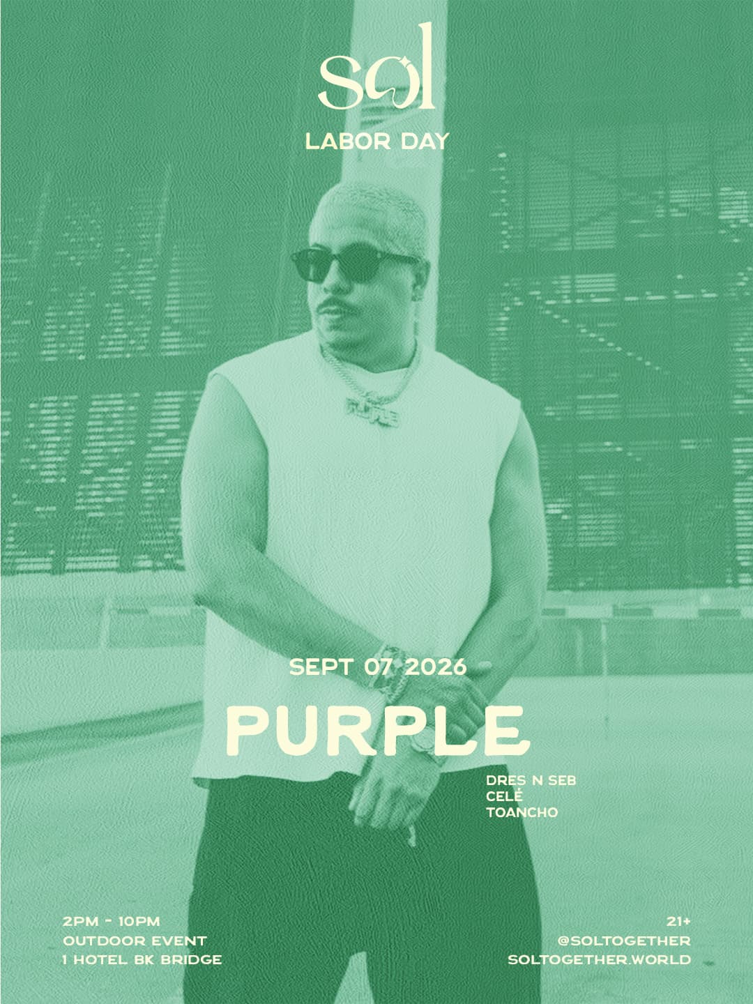 SOL At 1 Hotel: September 7th w/ Purple event image