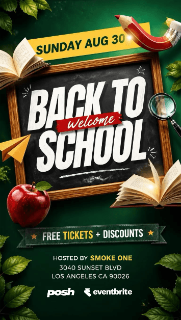 Back To School Party Host DJ SMOKE ONE event image