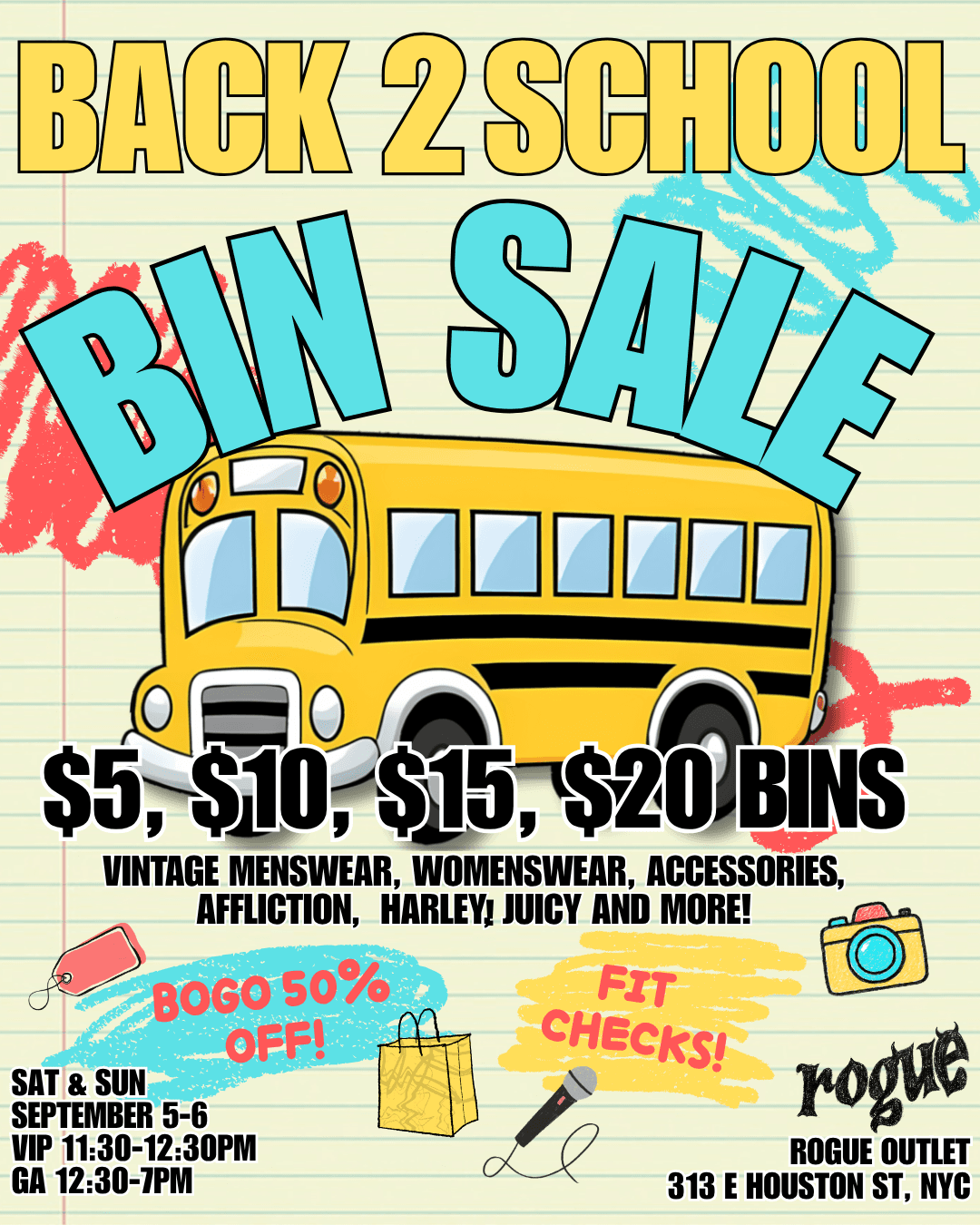 BACK TO SCHOOL BIN SALE  event image