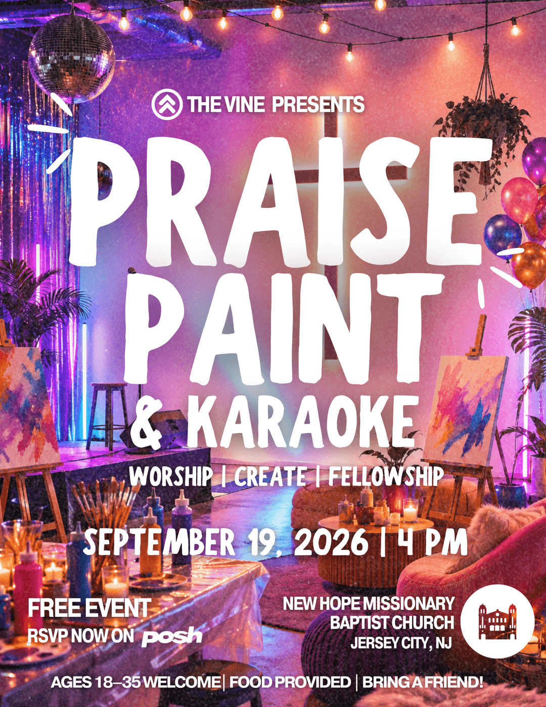 Praise Paint Karaoke with The Vine event image