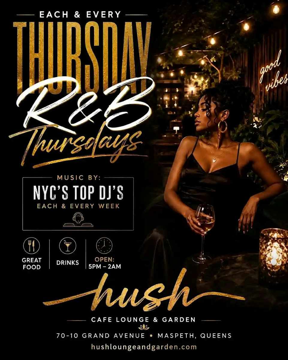 R&B Thursdays at Hush Lounge Garden – Thursday Night Party in Queens NYC event image