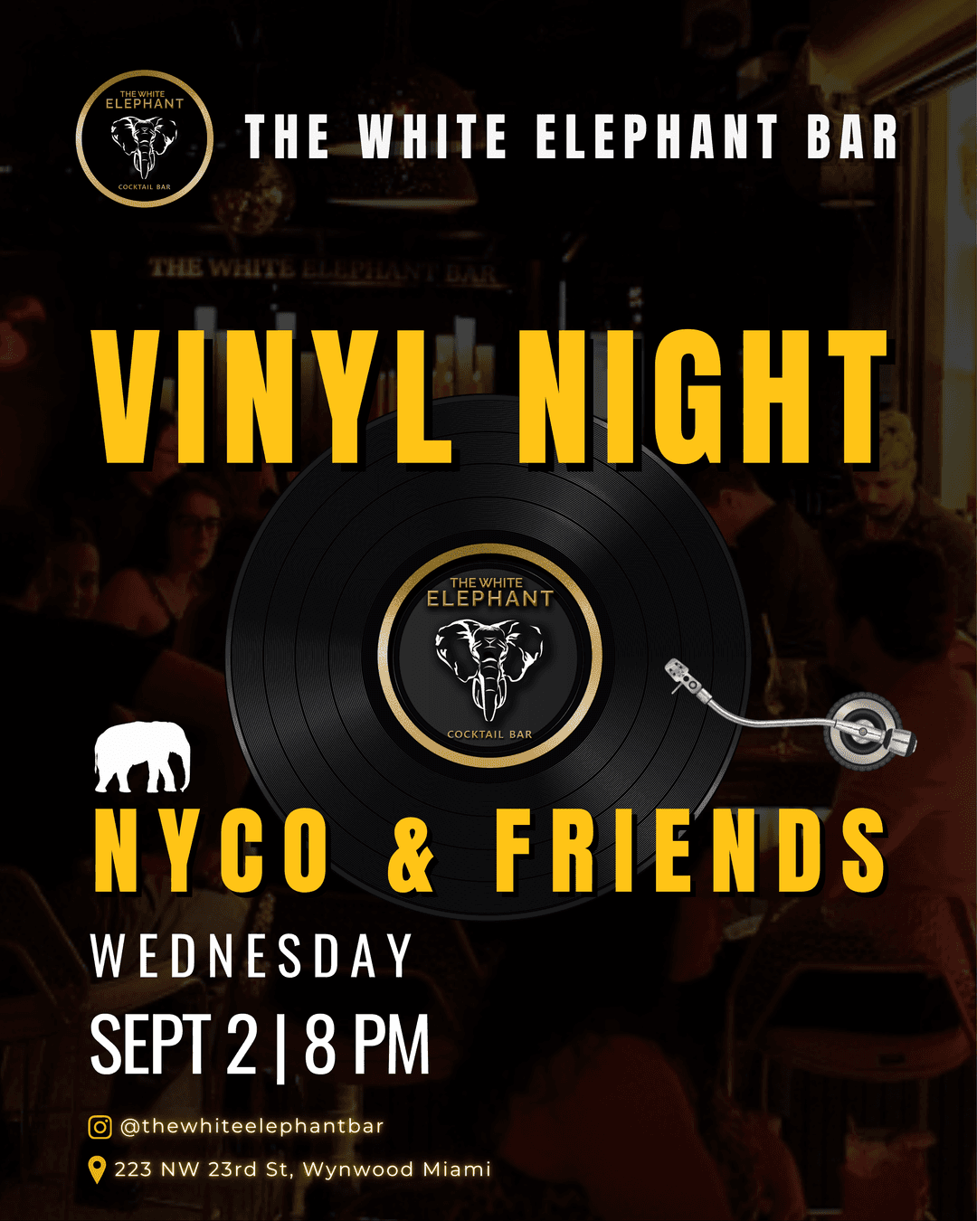 Vinyl Night with NYCO & Friends | Every Wednesday in Wynwood event image