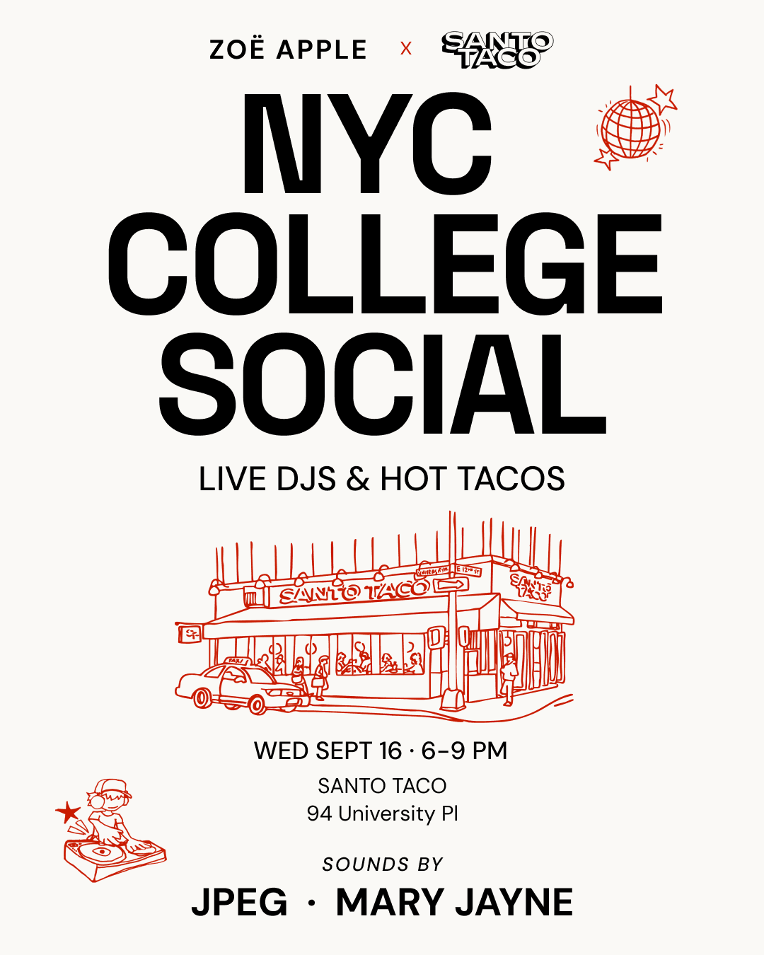 NYC COLLEGE SOCIAL @ SANTO TACO event image