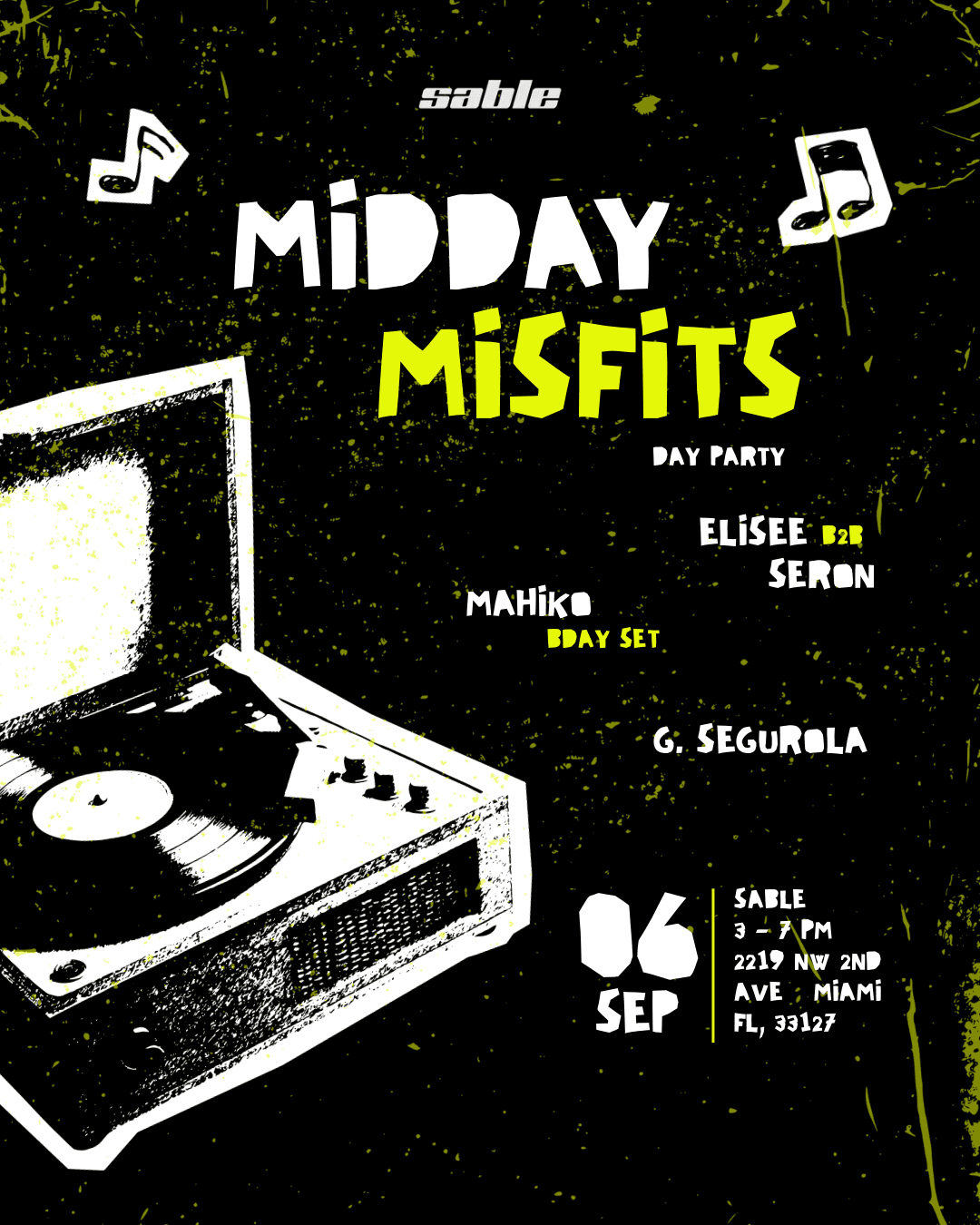 MIDDAY MISFITS: DAY PARTY event image