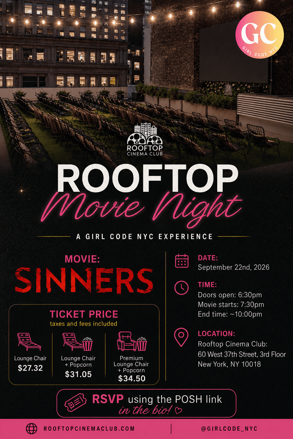 Rooftop Movie Night event image
