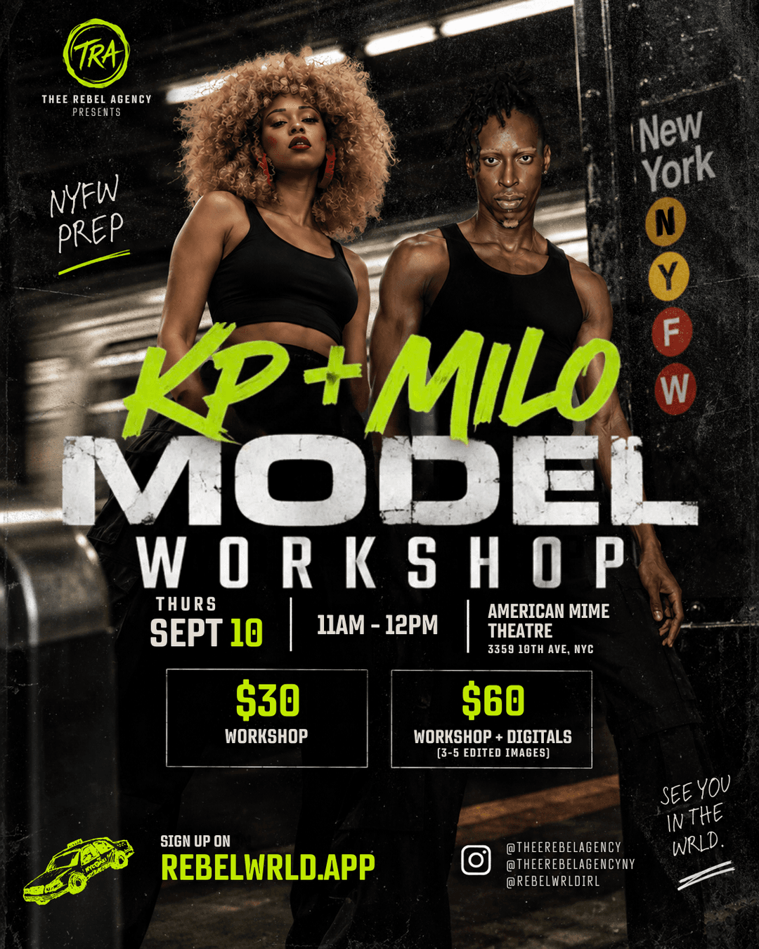 KP + MILO MODEL WORKSHOP | NYFW PREP event image