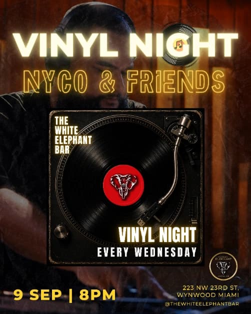 Vinyl Night with NYCO & Friends | Every Wednesday in Wynwood event image