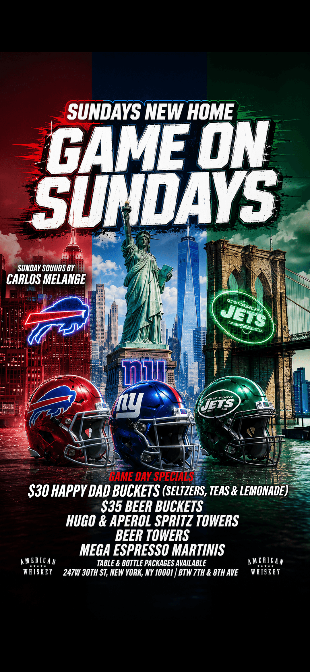 Game On Sundays @American Whiskey event image