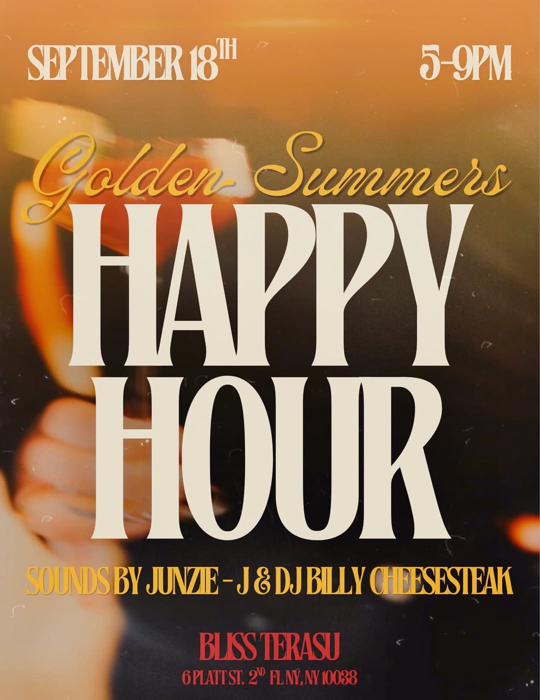 Golden Summers: FREE Happy Hour event image