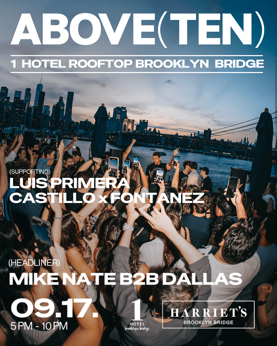 ABOVE(TEN) 1 Hotel Rooftop: Thursday September 17th event image