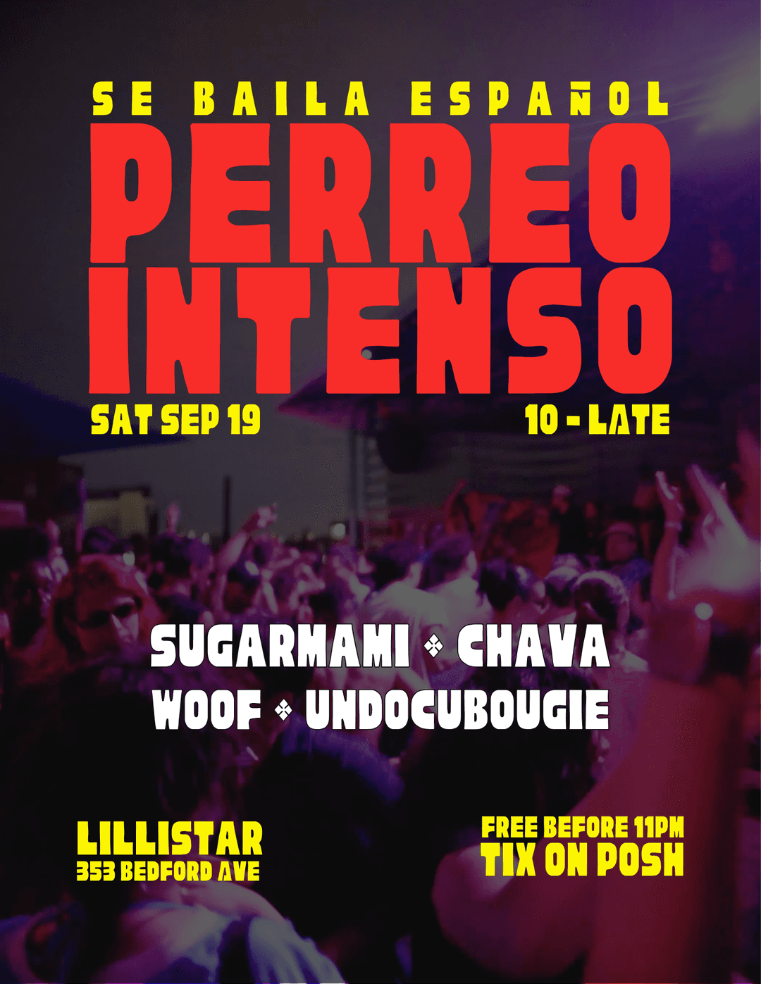 PERREO INTENSO: SAT 9/19 @ LILLISTAR event image