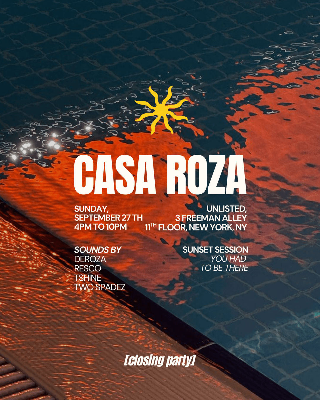 CASA ROZA: Rooftop Party (9/27) event image