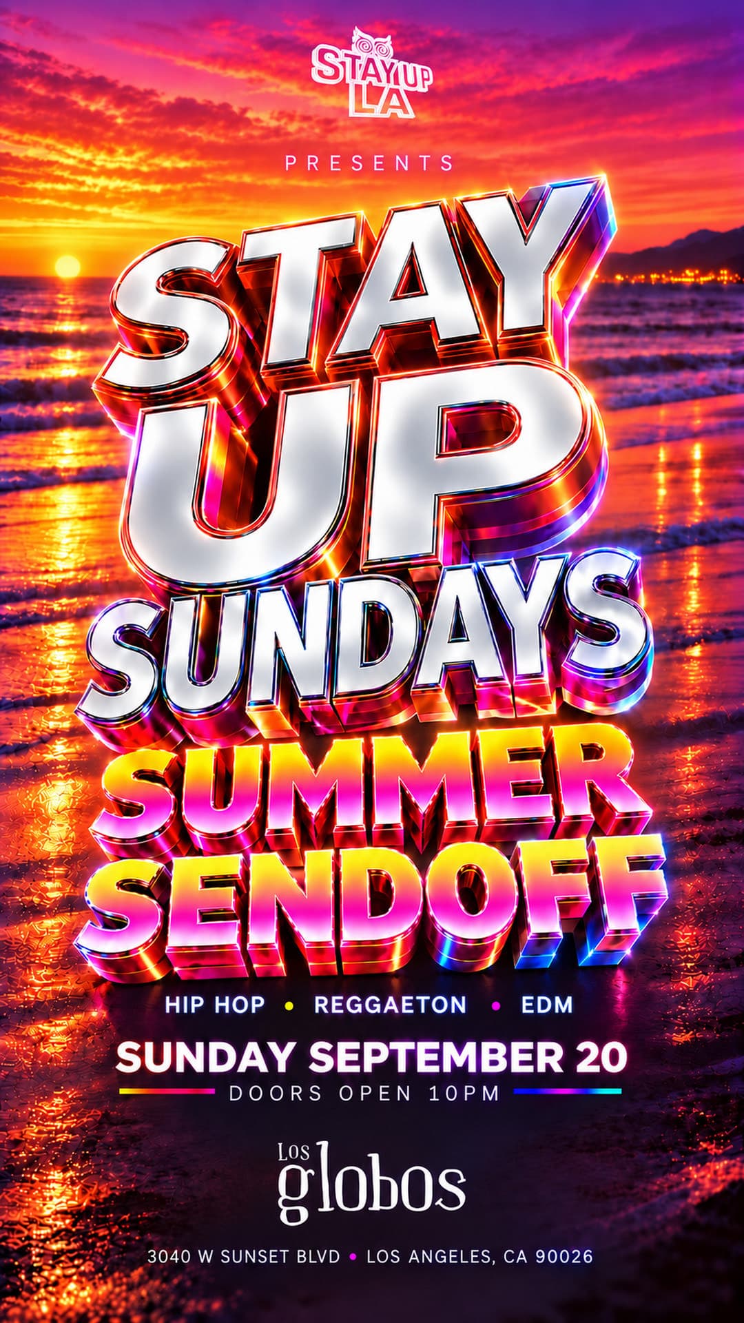 18+ STAY UP SUNDAYS @ LOS GLOBOS event image