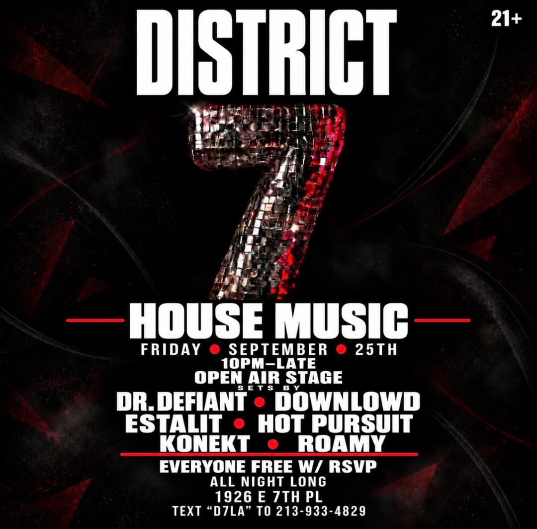 District 7 House Music event image