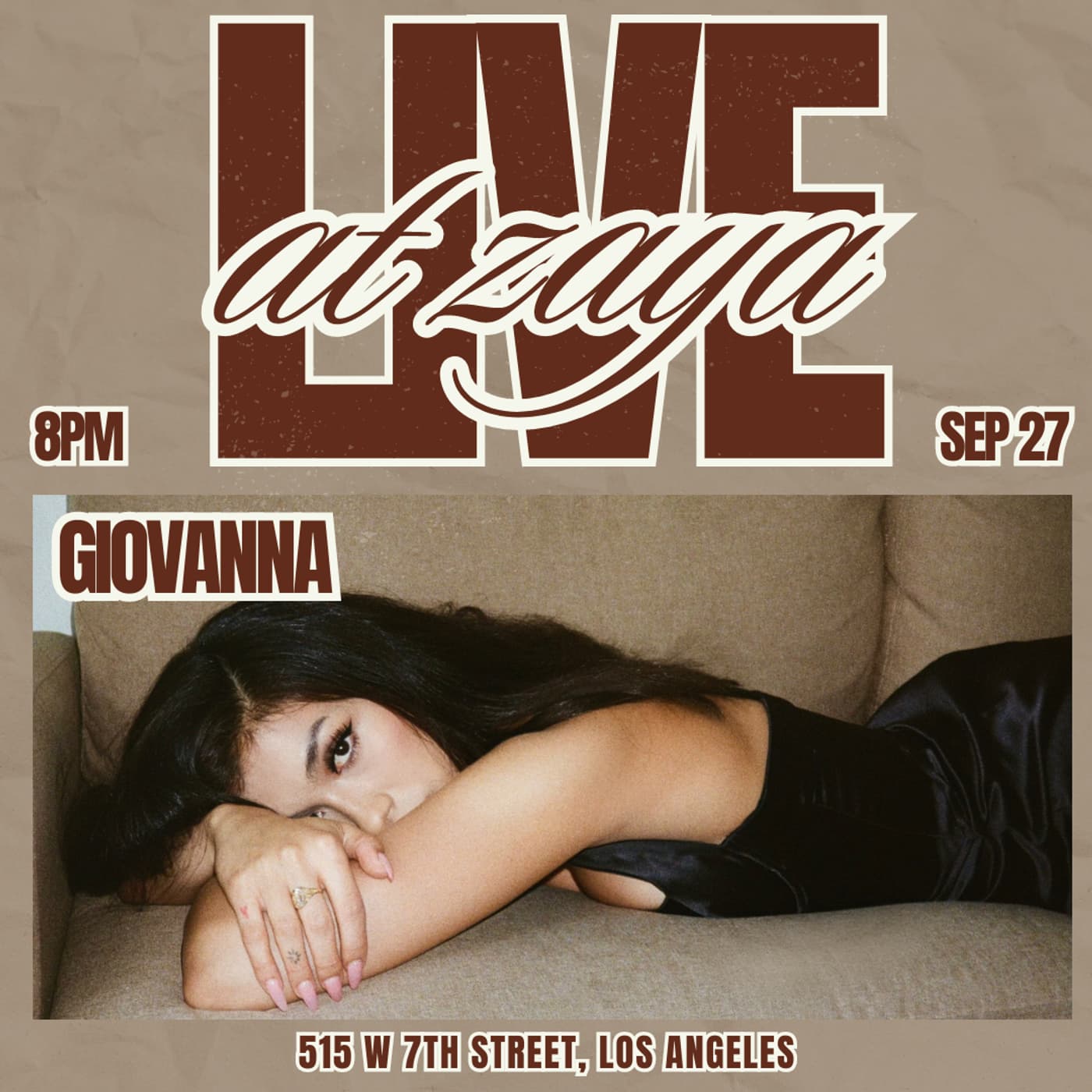 GIOVANNA Live at Zaya event image