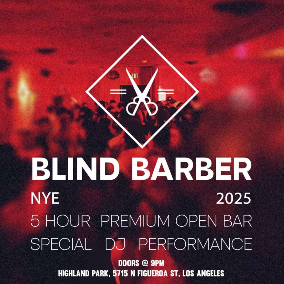 NYE🎊at Blind Barber Highland Park event image