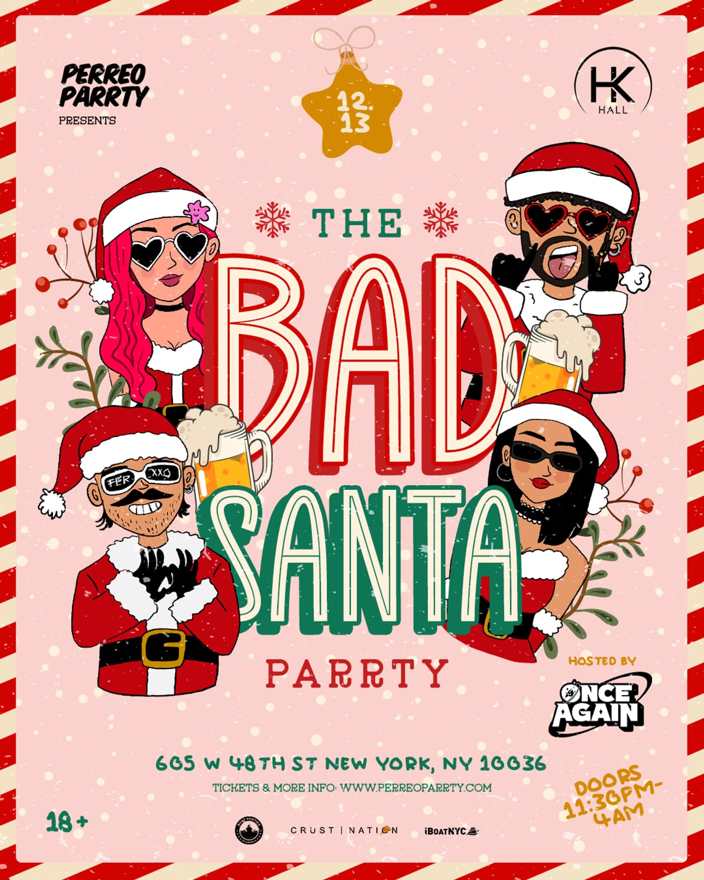 The Bad Santa Parrty - (18+) Santa Con Week Event at HK Hall NYC Hosted By ONCE AGAIN event image