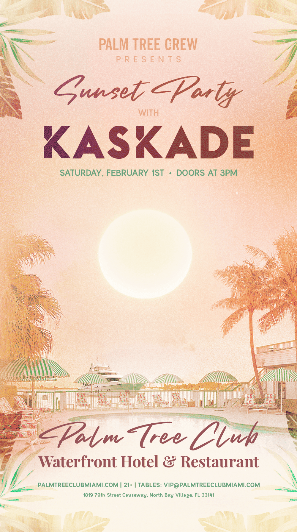 Kaskade Presented By Palm Tree Club Miami event image