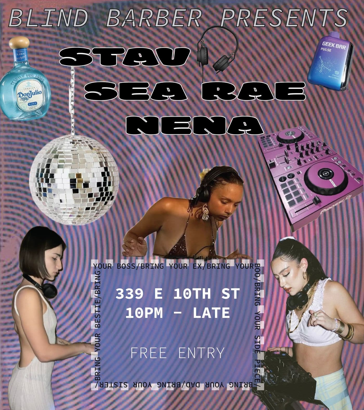 Blind Barber Presents:  Stav | Sea Rae | Nena event image