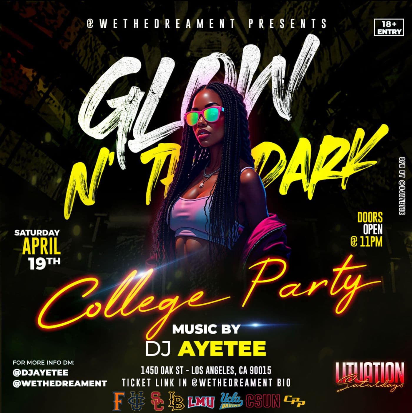 GLOW N’ THE DARK COLLEGE PARTY event image