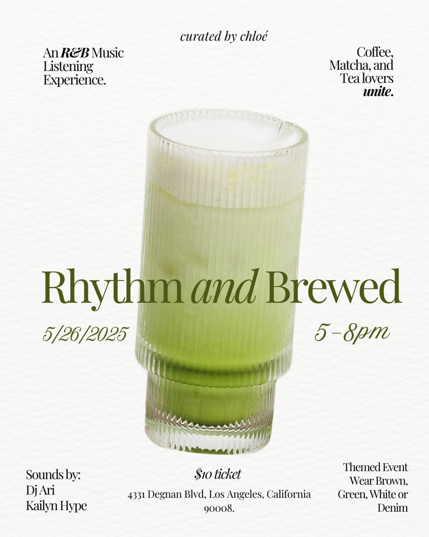 Rhythm & Brewed - R&B Cafe Experience event image